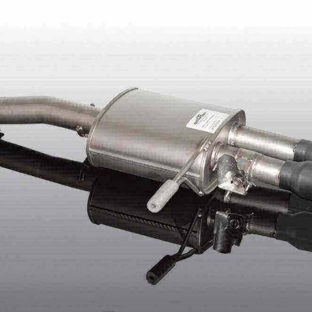 AC Schnitzer silencer with black tailpipe for MINI F57 Cooper S with exhaust flap