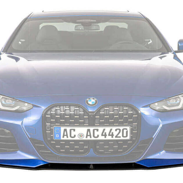 AC Schnitzer front splitter for BMW 4 series Coupé G22 with M aerodynamic package and AC Schnitzer front spoiler elements