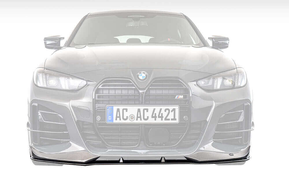 AC Schnitzer front splitter for BMW 4 series G26 Gran Coupé with M aerodynamic package and AC Schnitzer front spoiler elements