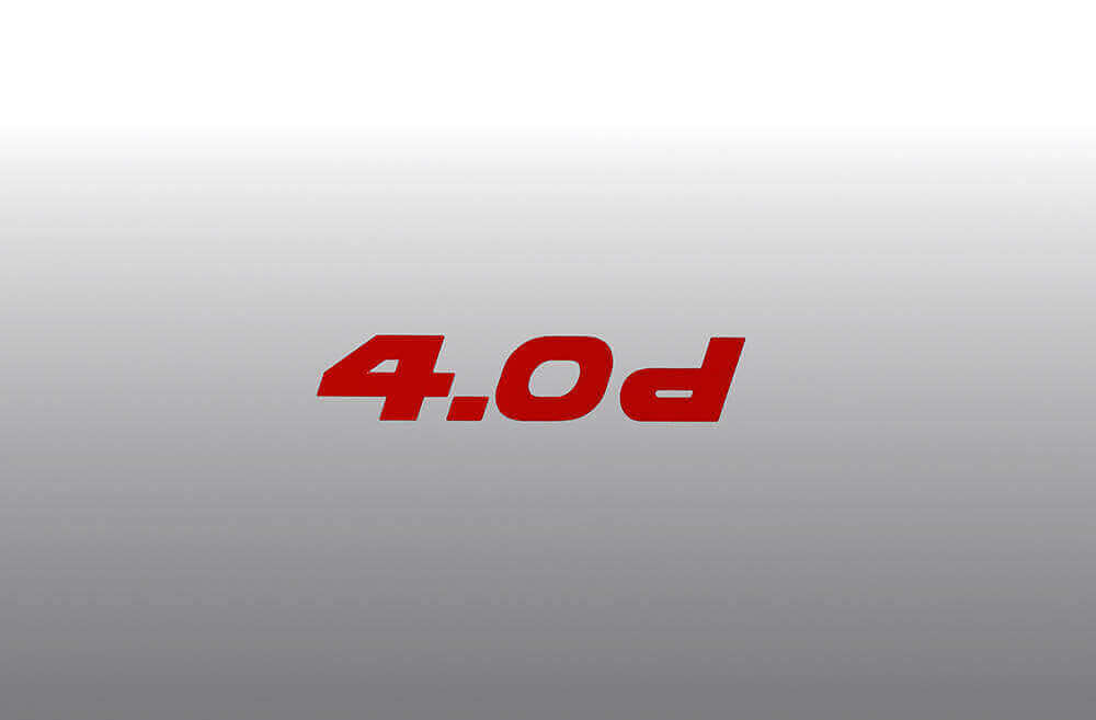 AC Schnitzer type designation emblem film 4.0d red